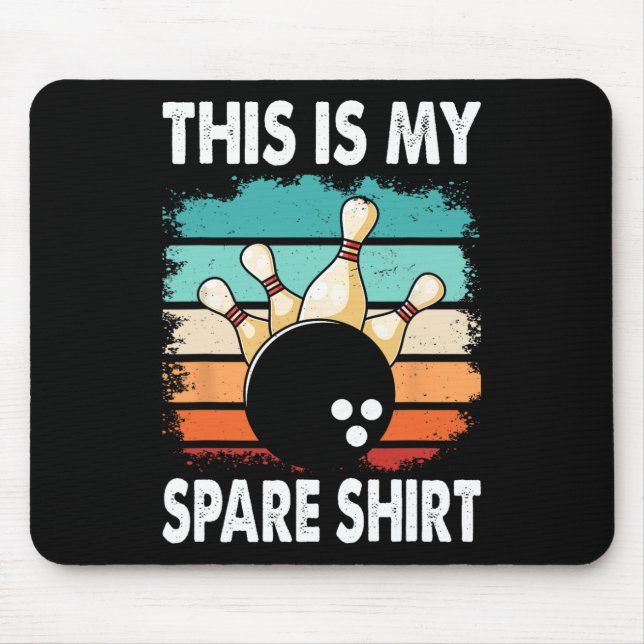 Funny Bowling Lover Bowler This Is My Spare 2  Mouse Pad (Front)