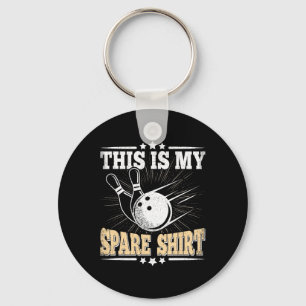 Funny Bowling Lover Bowler This Is My Spare 3 Keychain