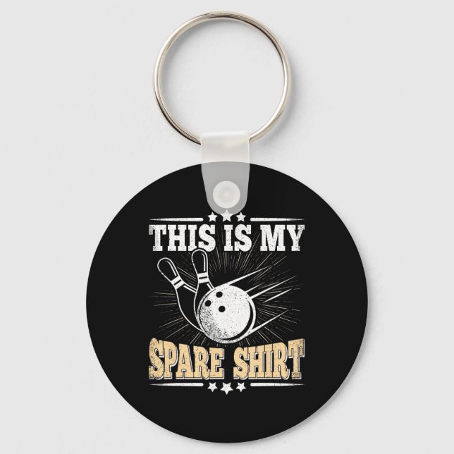 Funny Bowling Lover Bowler This Is My Spare 3  Keychain (Front)