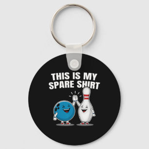 Funny Bowling Party Spare Shirt Gift Mens And Wome Keychain