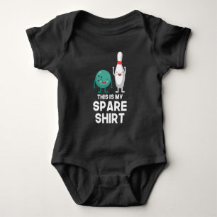 Funny Bowling Player Pin Ball This is my Spare Baby Bodysuit