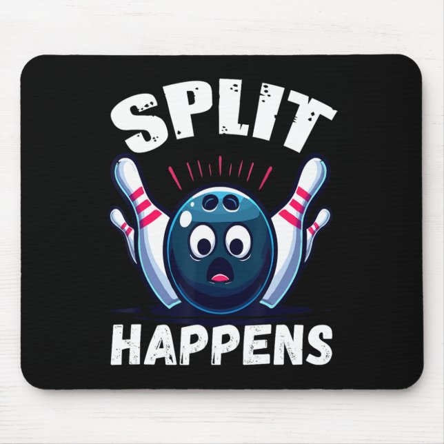Funny Bowling Split Happens 1  Mouse Pad (Front)