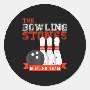 Funny Bowling Stones - Bowl Srts Team  Classic Round Sticker