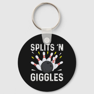 Funny Bowling Team Splits n Giggles 1 Keychain