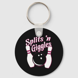 Funny Bowling Team Splits n Giggles Keychain