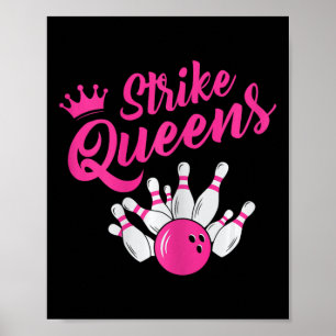 Funny Bowling Tee Bowling Team Sport Gift Strike Q Poster
