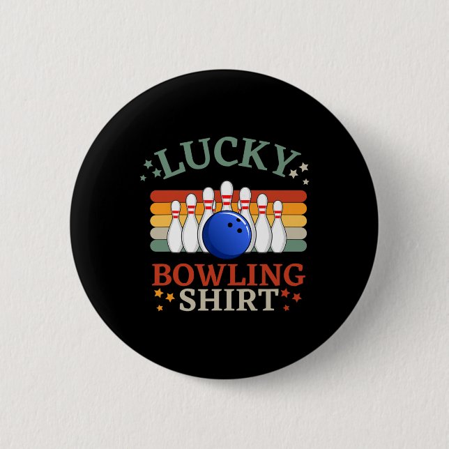 Funny Bowling This Is My Bowling Strike Team  2 Inch Round Button (Front)