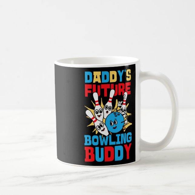 Funny Bowling Toddler Daddy's Future Bowling Buddy Coffee Mug (Right)