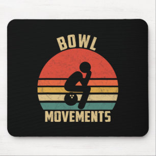 Funny Bowling Vintage Retro Bowl Movements Bowlers Mouse Pad