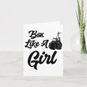 Funny Box Like A Girl T Shirt T Shirt Boxing Glove Card