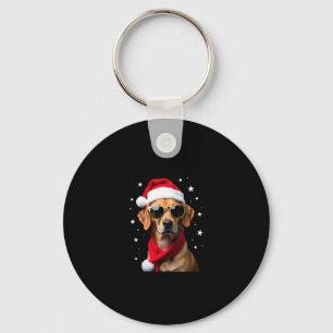Funny Boxer Dog Christmas Lights Xmas Outfit Pajam Keychain