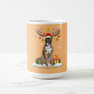 Funny Boxer Dog Christmas Tee Reindeer Christmas Coffee Mug