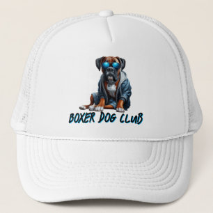 Funny Boxer Dog Club Trucker Hat