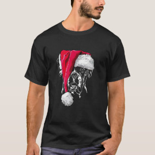 Funny Boxer Dog Santa Christmas dog mom gift prese T-Shirt