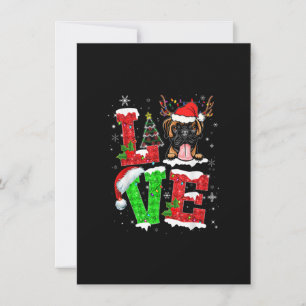 Funny Boxer Dog Tree Christmas Lights Xmas Pajama Invitation