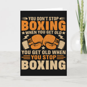 Funny Boxer Player Old School Boxing Youth Trainer Card