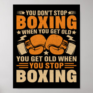 Funny Boxer Player Old School Boxing Youth Trainer Poster