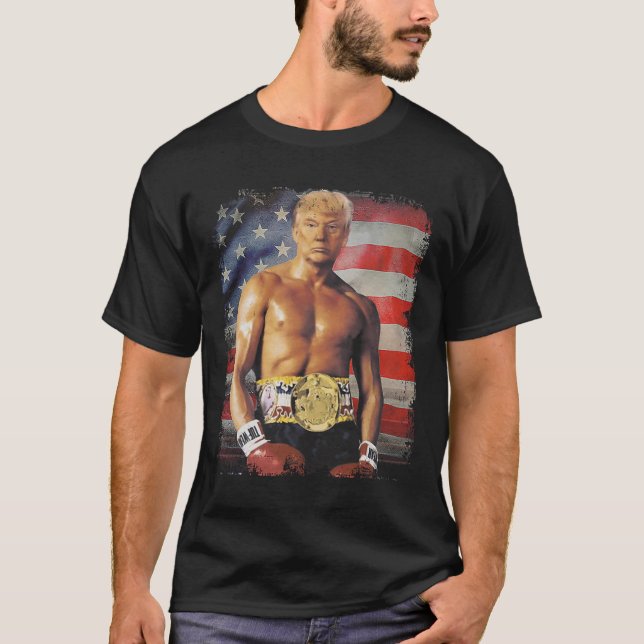 Funny Boxer Trump Trump Rocky Meme  T-Shirt (Front)