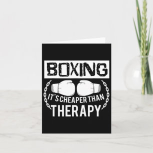 Funny Boxing Better Than Therapy Gloves Lovers Gif Card