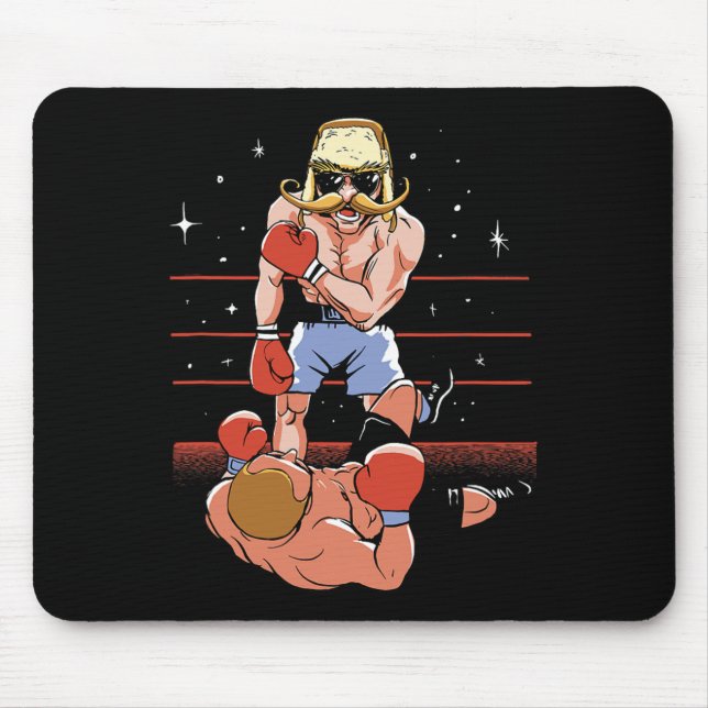 Funny Boxing Champion Pilot Design  Mouse Pad (Front)