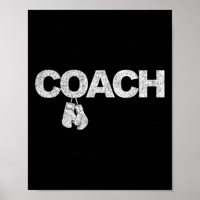 Funny Boxing Coach Boxing Trainer Retro 1  Poster (Front)