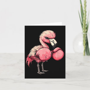 Funny Boxing Flamingo With Pink Gloves Kids Adults Card