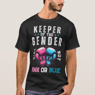 Funny Boxing Gender Reveal Keeper Of Gender Boxer  T-Shirt