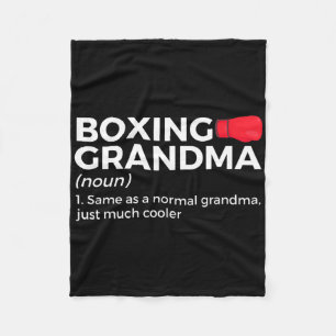 Funny Boxing Grandma Definition  Fleece Blanket