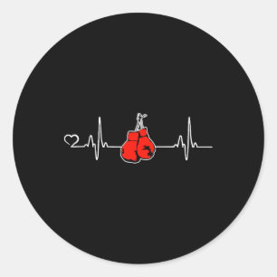 Funny Boxing Graphic Boxing Gifts For Him Boxer Classic Round Sticker