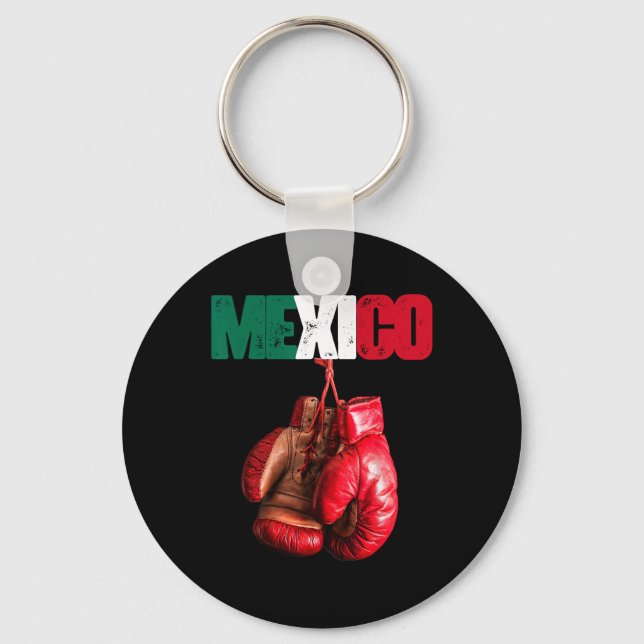 Funny Boxing - I Love Boxing Mexico  Keychain (Front)
