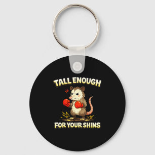 Funny boxing possum meme tall enough for shins keychain