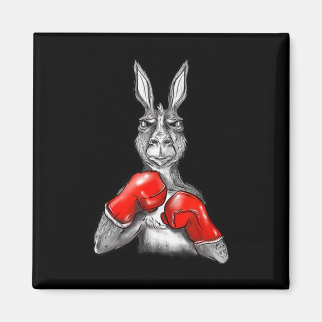 Funny Boxing Roger - Humour Sport Kangaroo  Magnet (Front)