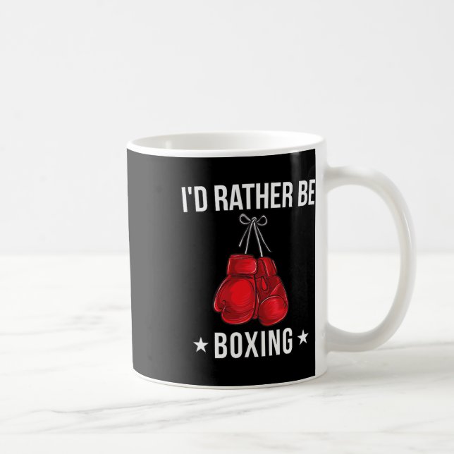 Funny Boxing T Shirt - I'd Rather Be Boxing Gift  Coffee Mug (Right)