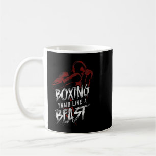 Funny Boxing Vintage Boxing Train Like A Beast Coffee Mug