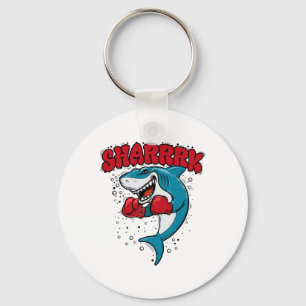 Funny Boxing Whale Shark With Red Gloves Daddy Keychain