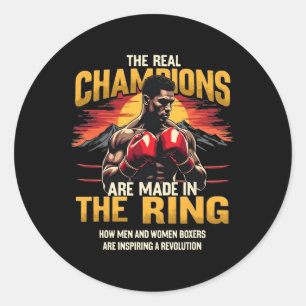 Funny Boxing - Yes  Classic Round Sticker