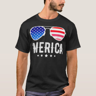 Funny Boy 4th July American Flag Boys Patriotic Fo T-Shirt