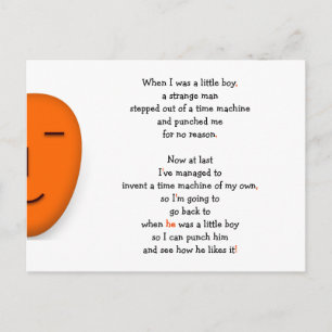 Funny Boy Time Machine Never Ending Joke Humour LO Postcard