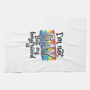 Funny Boyfriend Pride Vintage Engraving Shirt Desi Kitchen Towel