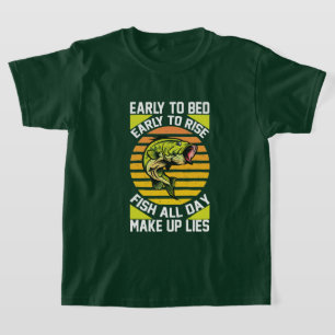 Funny boys fish lies word art T-Shirt