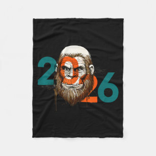 Funny Boys Nye Outfit, Mens Fireworks Bigfoot Happ Fleece Blanket