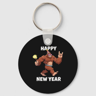 Funny Boys Nye Outfit, Mens Fireworks Bigfoot Happ Keychain