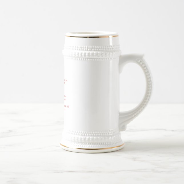 Funny Brain.exe Error Computer Geek Humour Beer Stein (Right)