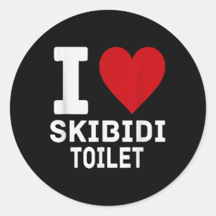 Funny Brainrot Skibidi Toilet Men Women Kid Classic Round Sticker