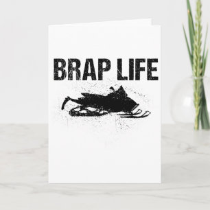 Funny Brap Snowmobile Gift For Snowmobiling Lover  Card
