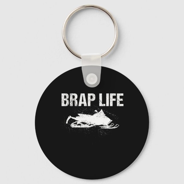Funny Brap Snowmobile Gift For Snowmobiling Lover  Keychain (Front)