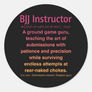 Funny Brazilian Jiu-Jitsu Classic Round Sticker