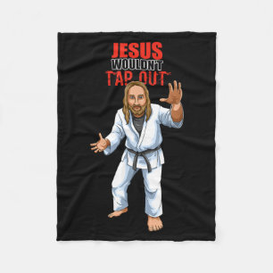 Funny Brazilian Jiu Jitsu Jesus BJJ Fleece Blanket