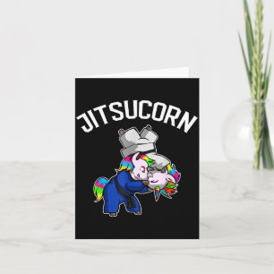 Funny Brazilian Jiu Jitsu Jitsucorn Unicorn Card