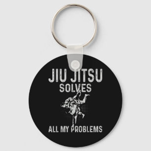 Funny Brazilian Jiu Jitsu - Jiu Jitsu solves Keychain
